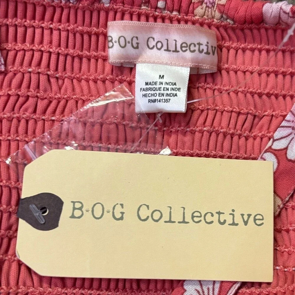 BOG Collective Band of Gypsies Crop Top Bustier Corset Bra Floral Top Medium NWT - Picture 8 of 9